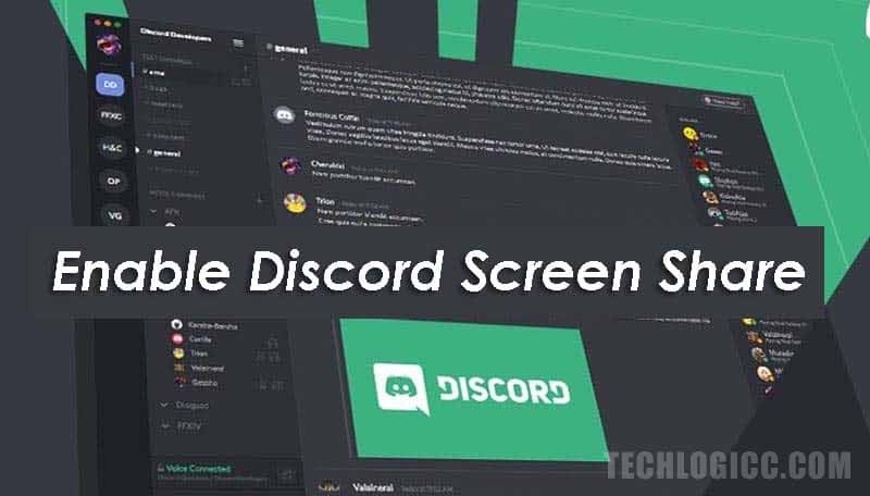 discord screen share in server